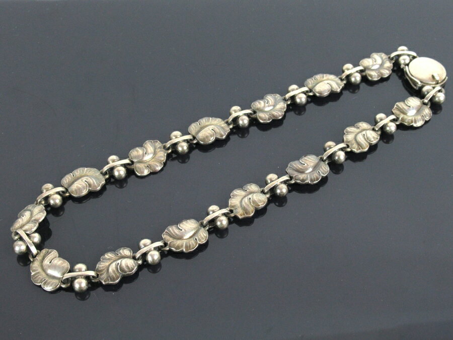 Rakuten - スーパーSALE限定価格!!【中古】正規品 GEORG JENSEN ジョージ・ジェンセン ネックレス シルバーネックレス #96A 全長37cm スターリングシルバー シルバー925 銀製 デンマーク製
