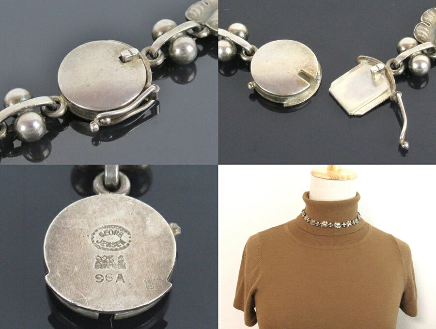株式会社e-バリューの【中古】正規品 GEORG JENSEN ジョージ・ジェンセン ネックレス シルバーネックレス #96A 全長37cm スターリングシルバー シルバー925 銀製 デンマーク製【送料無料】｜アングル3