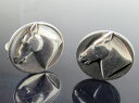 【中古】正規品 GEORG JENSEN ジョージ・ジェンセン カフスボタン カフスリンクス #63 シルバー925 銀製 デンマーク製 馬 ホース メンズアク...