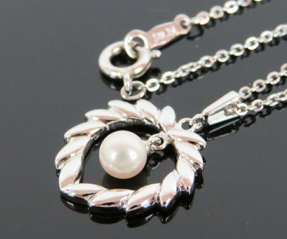 スーパーSALE限定価格!!【中古】正規品 MIKIMOTO ミキモト 5mm玉 パール 真珠 アコヤパール アコヤ真珠 チェーンネックレス ペンダント 38cm スターリングシルバー925