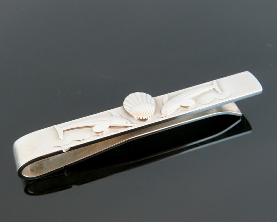 スーパーSALE限定価格!!【中古】正規品 GEORG JENSEN ジョージ・ジェンセン ネクタイピン タイピン #73 シルバー925 イルカ ドルフィン ...