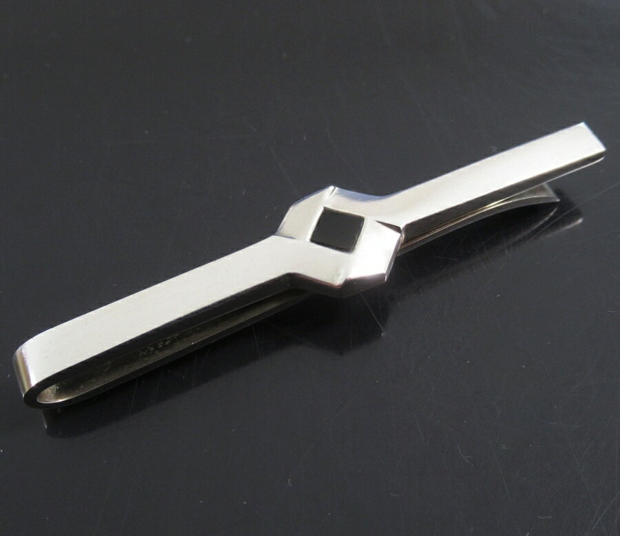 スーパーSALE限定価格!!【中古】正規品 GEORG JENSEN ジョージ・ジェンセン ネクタイピン タイピン #202 シルバー925 オニキス デンマー...