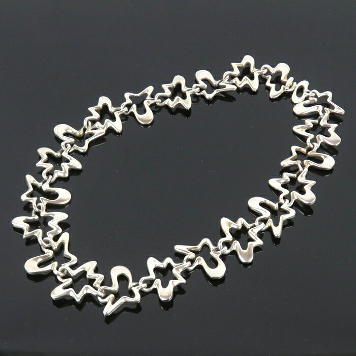 Rakuten - スーパーSALE限定価格!!【中古】正規品 GEORG JENSEN ジョージ・ジェンセン スプラッシュネックレス 全長42cm #38B スターリングシルバー シルバー925 銀製 ヴィンテージ デンマーク製 79.3g