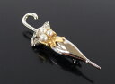 【中古】正規品 MIKIMOTO ミキモト 3-4mm玉 3玉パール 真珠 アコヤパール 傘モチーフ ピンブローチ K18 18金 18K シルバー アコヤ真珠 パールアクセサリー パールジュエリー【送料無料】