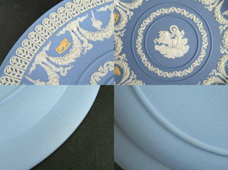 【中古】正規品 Wedgwood ウェッジウッド 世界250点限定 200周年記念 ジャスパー トロフィープレート Jasper Trophy Plate Pale Blue 1774-1974 ペールブルー イギリス製 No.8 Number 8 証明書・外箱付き【送料無料】
