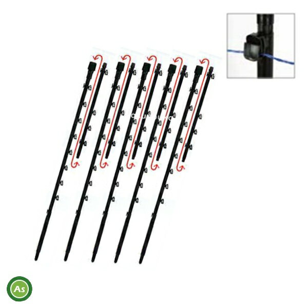 タイガー 電気柵用 ガイシ付FRP支柱 FRP185 1ケース20本入 径20mm×長さ185cm