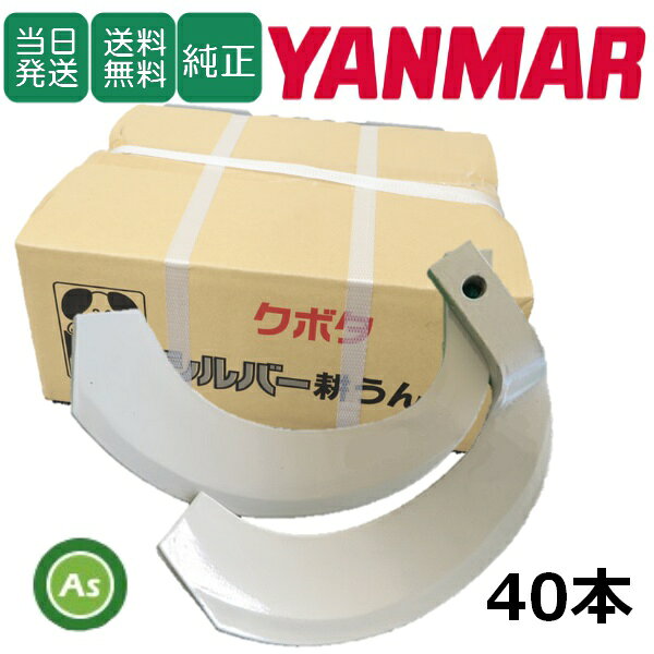 【即日発送】ヤンマー YANMAR やんまー シルバー爪 40本セット 6161S K2525,K2525S 日本製 推奨爪 耕運爪 耕うん爪 耕耘爪 トラクター爪 ロータリー爪 交換爪 替刃 替え爪 ロータリー刃 石に強い爪 石の多い圃場 小橋工業 コバシ 農業機械 農機具 整備アスノーカ