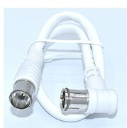 COMON(カモン)　アンテナケーブル 片側L型(白) 0.3m [FQ-03A]