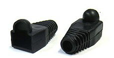 COMON(カモン) RJ-45 用 カバーのみcap付タイプ50個 色:黒 [BOOT-BC×50]