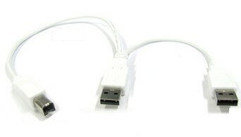 COMON(カモン)　USB2.0分配ケーブル B→A×2 [B-AY]