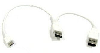 COMON(カモン)　USB2.0分配ケーブル MicroB→A×2 [MB-AY]