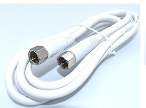 COMON(カモン)　アンテナケーブル 両側F型接栓(白)1.5m [F-15]