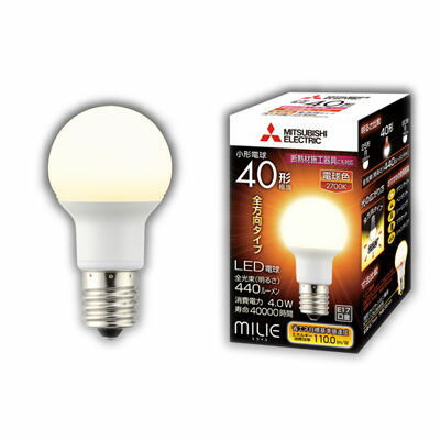 三菱 LED電球 MILIE ミライエ 小形電球形 全方向タイプ 小形電球40W形相当 口金E17 電球色 LDA4L-G-E17 40 S-PS 