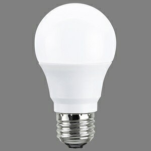 ■定格電圧 ：100V ■光色（相関色温度、平均演色評価数）：電球色（2700K Ra:80） ■定格寿命（光束維持率）：40,000時間(光束維持率70%) ■器具光束 ：810 lm ■消費電力 ：7.3W(100V) ■入力電流 ：130mA(100V) ■エネルギー消費効率 ：110.9lm/W(100V) ■口金 ：E26 ■質量 ：47 g ■全光束 ：810 lm ■定格寿命 ：40,000 h ■定格消費電力 ：7.3 W ■光源色 ：電球色 ■寸法外径 ：55 mm ■寸法全長 ：98 mm ■グローブ種別 ：樹脂（乳白） ■周波数 ：50/60Hz ■本体 ：樹脂 ■配光角 ：140 ° ■出荷予定日について■ 表示の出荷予定は目安となります。商品はメーカーお取り寄せとなるため、お急ぎの方は、お問い合わせください。一般電球60W形相当。光の広がり：約140度。 LED電球に特有のまぶしさ感を低減。 電球フォルムでコンパクト(外径55mm、全長98mm) 点灯直後からすぐに明るい。発熱量が少ない。 万が一の時にも割れにくい樹脂カバーを採用。 紫外放射がほとんどありません。 水銀を含有していない、環境に配慮した電球です。 密閉形器具対応。