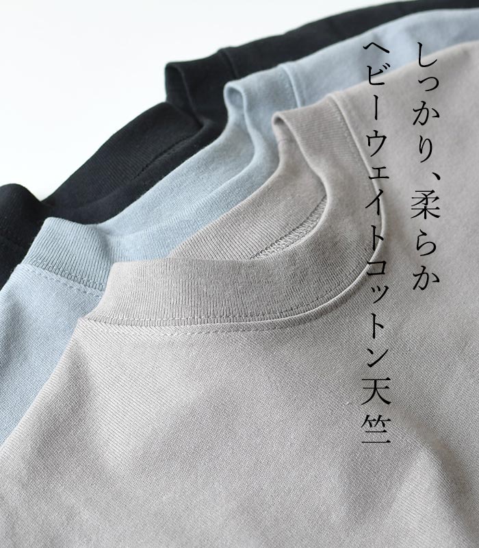 Tシャツ 半袖 レディース ヘビーウェイト 透けない 天竺 プルオーバー ゆったり 綿...