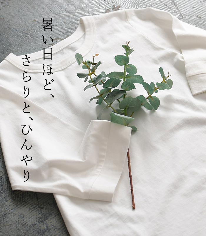 【メール便可】 Tシャツ クルーネック 六分袖...の紹介画像2