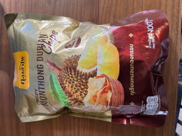 即納販売!Durian chips 高級ドリアンチップス 大容量100g タイから直輸入