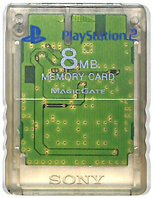 PS2 SONY製 メモリーカード【8MB】 (クリスタル) 初期化済 やや色ヤケあり【中古】プレイステーション2 プレステ2