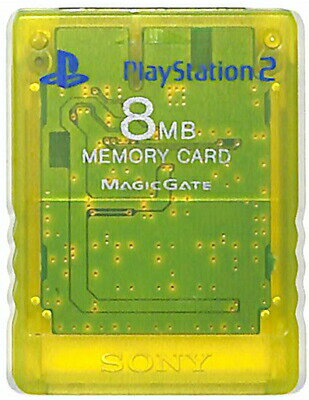 PS2 SONY製 メモリーカード【8MB】 （レモンイエロー） 初期化済【中古】