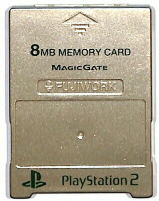 PS2 メモリーカード【8MB】 MAJICGATE製 （シャンパンゴールド） 初期化済【中古】