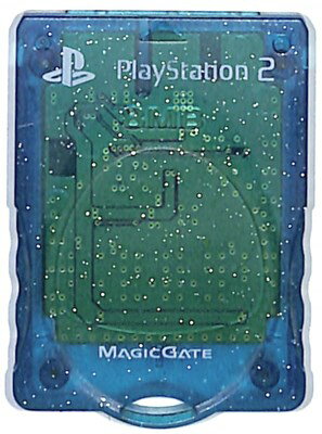 PS2 メモリーカード【8MB】 MAJICGATE KOTOBUKI製 (クリアブルー) 初期化済【中古】プレイステーション2 プレステ2