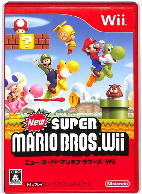 【Wii】New スーパーマリオブラザーズ Wii（ケース・説あり）【中古】