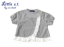 40％OFF！　ラウンドプルオーバー　子ども服　レース　ストライプ　春夏　リオ　100cm　110cm　120cm　130cm　Little s.t.by s.t.closet　リトルエスティー　2023年今春夏新作！　1点のみネコポス(ポスト投函)発送OK！