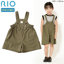 ハーフサロペット カーキ オーバーオール サロペット 子ども キッズ 女の子 女児 夏 ショートパンツ かわいい おしゃれ カジュアル ハーフパンツ 100cm...