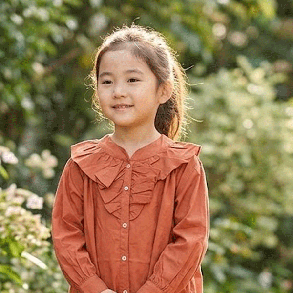 Rakuten - フリルシャツ　ワンピース　キッズ　子供　オレンジ　無地　フリル　シャツワンピース　ワンピ　110cm　120cm　130cm　140cm　Little s.t.by s.t.closet　リトルエスティー