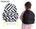 20%OFF! リュックサック バッグパック 幾何学柄 サークル ボーダー ストライプ シロ クロ おしゃれ シック 通園 通学 遠足 キャンプ アウトドア 旅行 入園準備 入学準備(4)