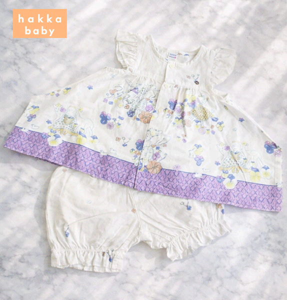 hakka baby ハッカベビー ミルキースーツ チュニックブルマセット チュニック パンツ 生成 こうえんびよりプリント 春夏 ベビー服 子ども服 出産祝い ベビーギフト プレゼント 贈り物 ゆうパケット全国送料無料！