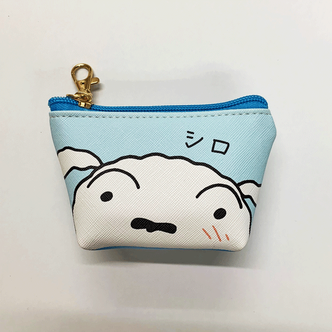 楽天笑顔ショップ楽天市場店しんちゃんドアップ三角ミニポーチ　シロ　犬　クレヨンしんちゃん　しんちゃん　野原しんのすけ　三角ミニポーチ　ポーチ　収納　ケース　三角　ドアップ　おしり　キッズ　子ども　学生 雑貨 グッズ アニメ テレビ TV 漫画　かわいい 臼井儀人 4点までゆうパケット発送OK！