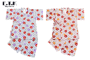 40%off 甚平子供 子供甚平 甚平 女の子 子供 E.T.K 椿&麻の葉柄 レッド ネイビー 80cm 90cm 95cm 100cm 110cm 120cm 日本製 上質な綿100% 花火大会 夏まつり 夏イベント 夕涼み お遊戯会 クロネコゆうパケット(ポスト投函)発送OK!