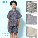 甚平 子ども甚平 キッズ バンダナ ペイズリー しじら織り 和柄 ネイビー ベージュ 100cm 110cm 120cm 130cm 夏祭り 縁日 七夕 七夕まつり お遊戯会 お祭り 花火 夏 保育園 幼稚園 日本製 ゆうパケット発送OK! 2025年新作!
