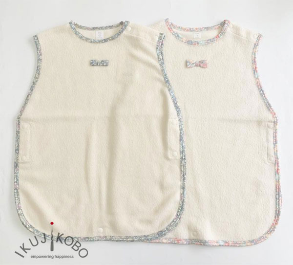 スリーパー　ベビースリーパー　オーガニックコットン　リバティ　ピンク　パープル　日本製　出産祝い　ベビーギフト　プレゼント　男の子　女の子　おしゃれ　人気　IKUJIKOBO　育児工房　送料無料！　沖縄県・離島は別途送料がかかります。