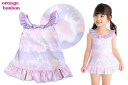 ワンピース 水着 ワンピース水着 子ども キッズ 女の子 ユニコーン グラデーション ゆめかわ 100cm 110cm 120cm 130cm パープル オレン...