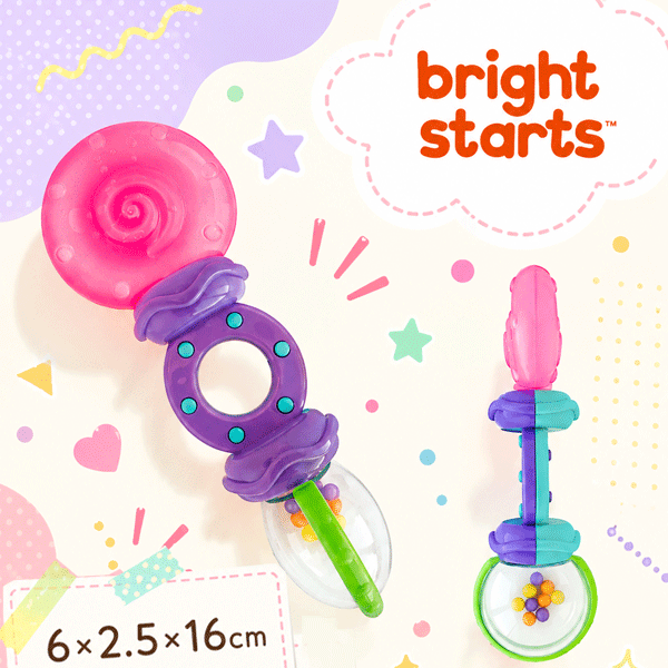 Rakuten - ピンクラトル＆ティーズ　プリティインピンク　ブライトスターツ　ビーズ入り　ラトル　赤ちゃんおもちゃ　ベビートイ　女の子　女児