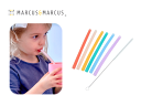 ストロー シリコンストロー シリコンストロー&ブラシセット マーカス&マーカス MARCUS&MARCUS シリコン素材 小さなお子様から大人まで使えるストロー...
