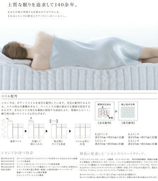 シモンズベッド マキシマ レギュラー5.5プラス 電動ベッド専用マットレス セミダブル ポケットコイル内蔵マットレス付き AA16323 日本製 寝具 送料無料 simmons