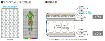 airweave(エアウィーヴ)厚さ2cm ダブルマットレス ネルトニック203 BOX-Tボックストップタイプ 片面仕様 ポケットコイル ドリームベッド正規販売店 日本製(広島製dreambed)送料無料