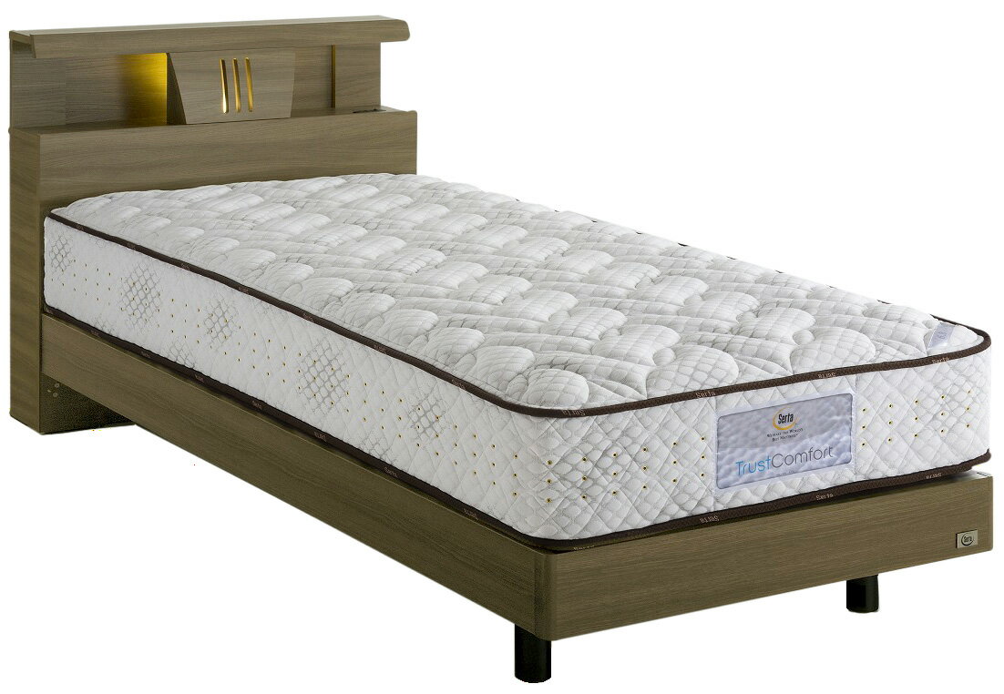 サータ ハリウッド4001 クイーン2 163サイズ クラシカル ステーション レッグタイプ 脚付き LED照明 棚付きドリームベッド正規販売店 国産/日本製 ...