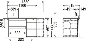 カリモク コーディ SU3670 学習デスク 奥行62cm 幅110cm ワゴン固定タイプ オールインワンデスク PCデスク デスクサイズ変化 ナチュラル シンプル 学習机 おすすめ おしゃれ 人気 karimoku 国産/日本製家具