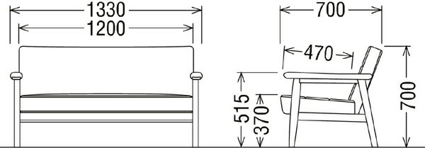 カリモク WS1123BW(旧WS1193BW) 肘掛椅子2Pソファブラック 合成皮革張ラブチェア ビンテージ風 レトロ 古風 コンパクト カフェ おすすめ おしゃれ 人気 karimoku 日本製家具 正規取扱店