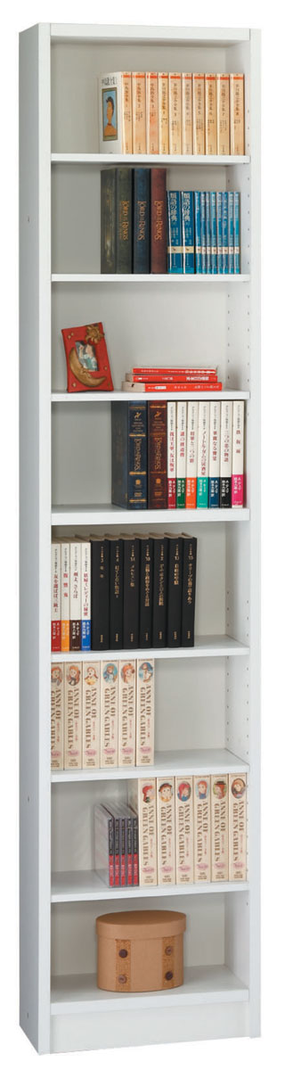 エッセ 40オープン薄型書棚 本棚 スリムブックシェルフ シェルフ 三つ葉楽器 ホワイト オープン収納 日本製 送料無料
