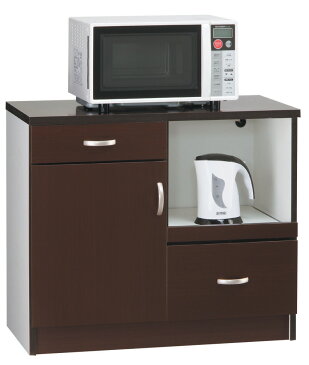 ライフ レンジボード73H レンジ台 ホワイト ダークブラウン シンプル 完成品 日本製 送料無料 大型レンジ対応