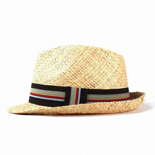 ＼期間限定クーポン利用で5%OFF／ ストローハット メンズ ブランド ヘンシェル レディース ハット 夏 ラフィア STRAW HAT 中折れハット リボン メンズ 麦わら 春夏商品 M 58cm カラーボーダーリボン ナチュラルカラー ( 通販 ぼうし UVカット帽子 30代 オシャレ 3