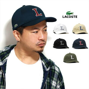 本日限定10%OFFクーポン ラコステ キャップ ロゴ レディース キャップ メンズ コットン 綿100% 帽子 LACOSTE オフホワイト ベージュ キャップ ブラック ロゴキャップ ネイビー カーキ［ cap ］誕生日 ギフト 男性 プレゼント 30代 40代 50代 送料無料 ラッピング無料 父の日