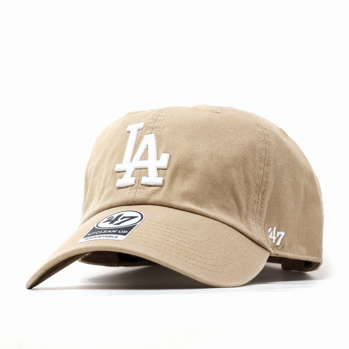 ＼本日限定クーポン利用で5%OFF／ 47brand 47キャップ la キャップ クリーンナップ フォーティーセブン Dodgers '47 CLEAN UP Khaki x White logo フリーサイズ 帽子 LA ロサンゼルス・ロジャース 野球 ベースボールキャップ カーキ×白 [ baseball cap