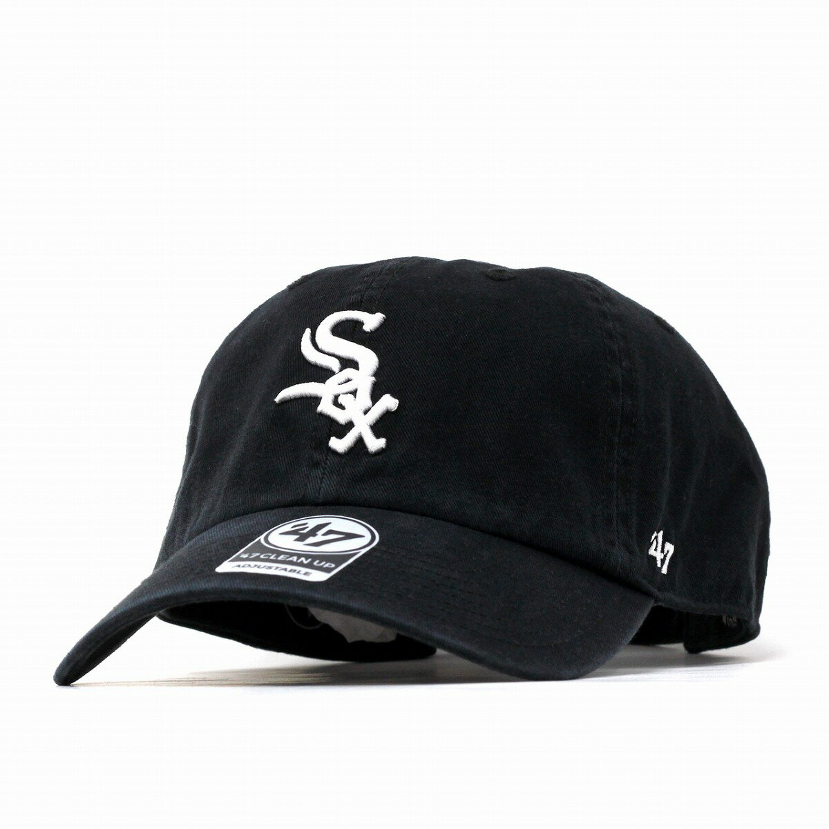 47brand クリーンナップ フォーティーセブン White sox Home '47 CLEAN UP Black ブラック フリーサイズ 帽子 SOX ロゴキャップ ソックス 野球 ベースボールキャップ シカゴ ホワイト・ソックス 黒×白 
