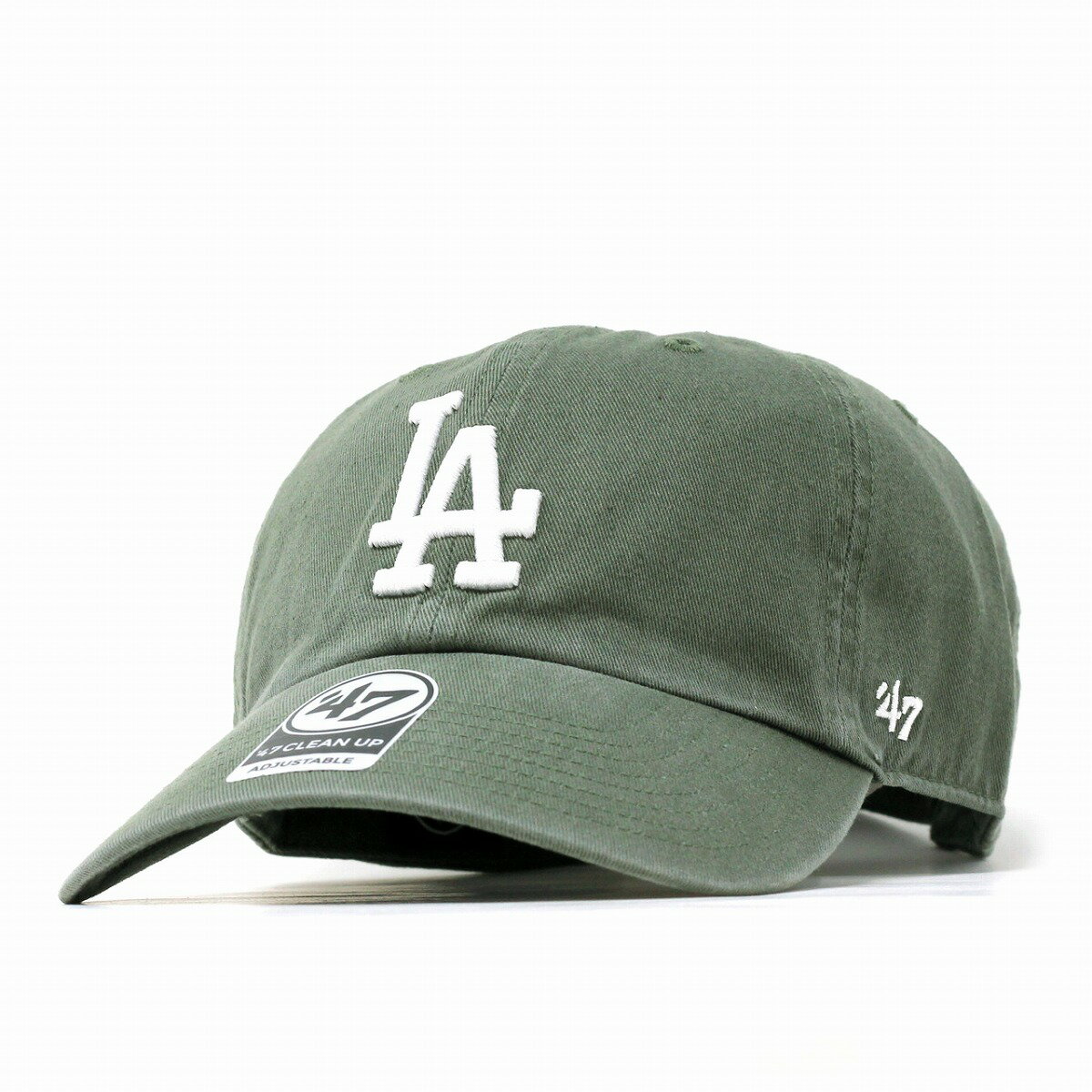 楽天ELEHELM帽子通販専門店47brand 47キャップ クリーンナップ フォーティーセブン Dodgers '47 CLEAN UP Moss x White Logo フリーサイズ 帽子 LA ロサンゼルス・ロジャース 野球 ベースボールキャップ モス×白 [ baseball cap ]